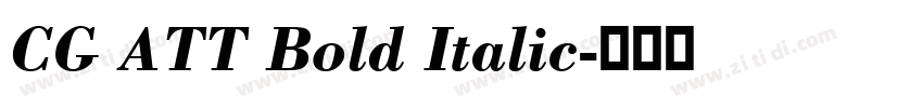 CG ATT Bold Italic字体转换